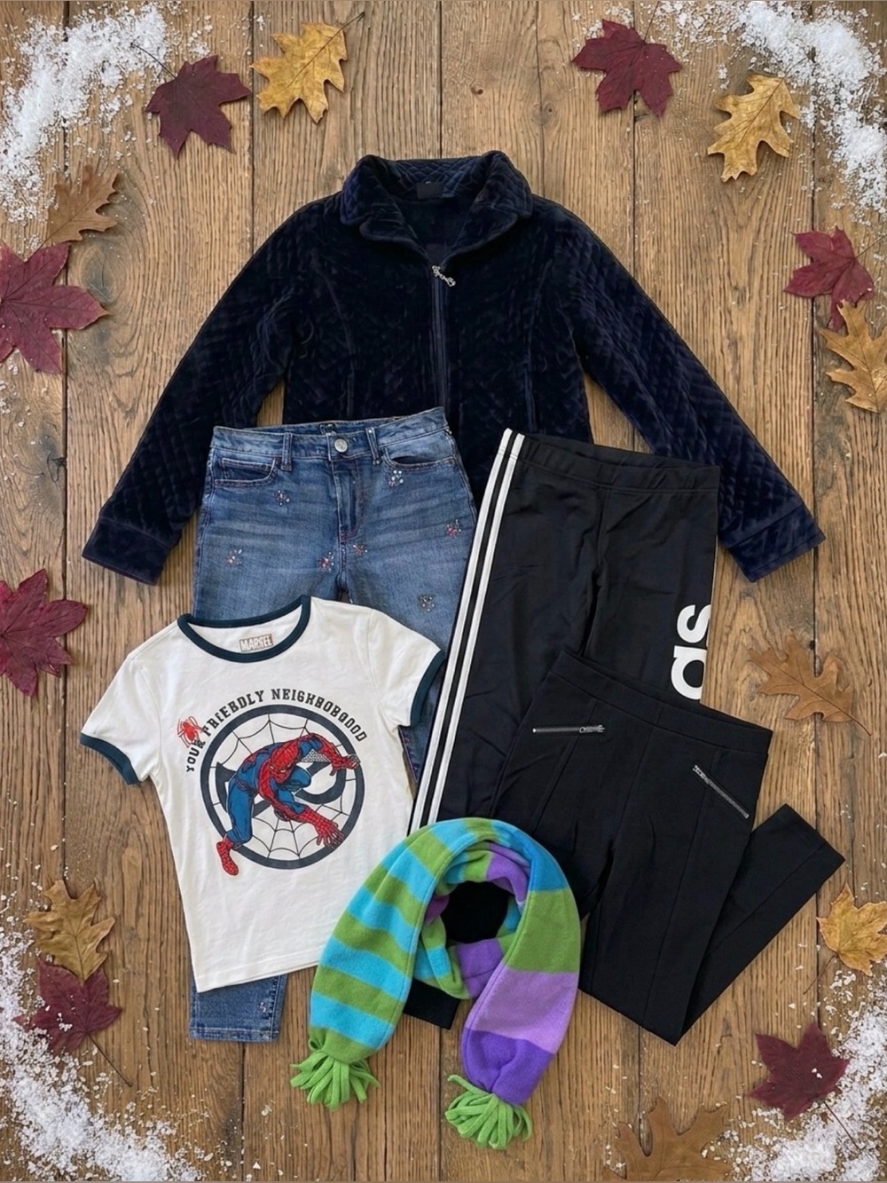 Girls Size 14 Bundle - Adidas, Gap, Old Navy, Marvel Factor, Marvel - 6 Pcs
